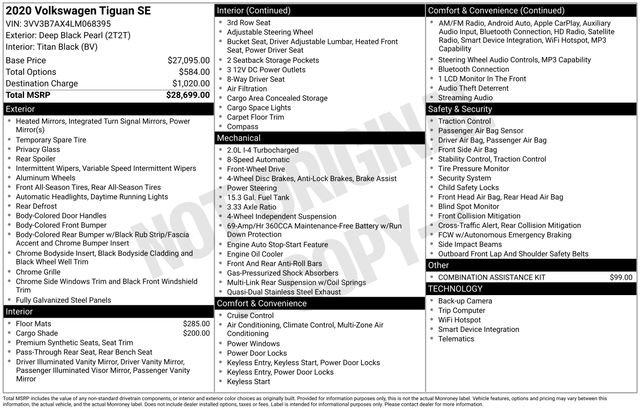 Used 2020 Volkswagen Tiguan SE FWD image 31