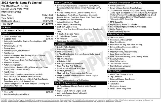 Used 2022 Hyundai Santa Fe Limited image 4