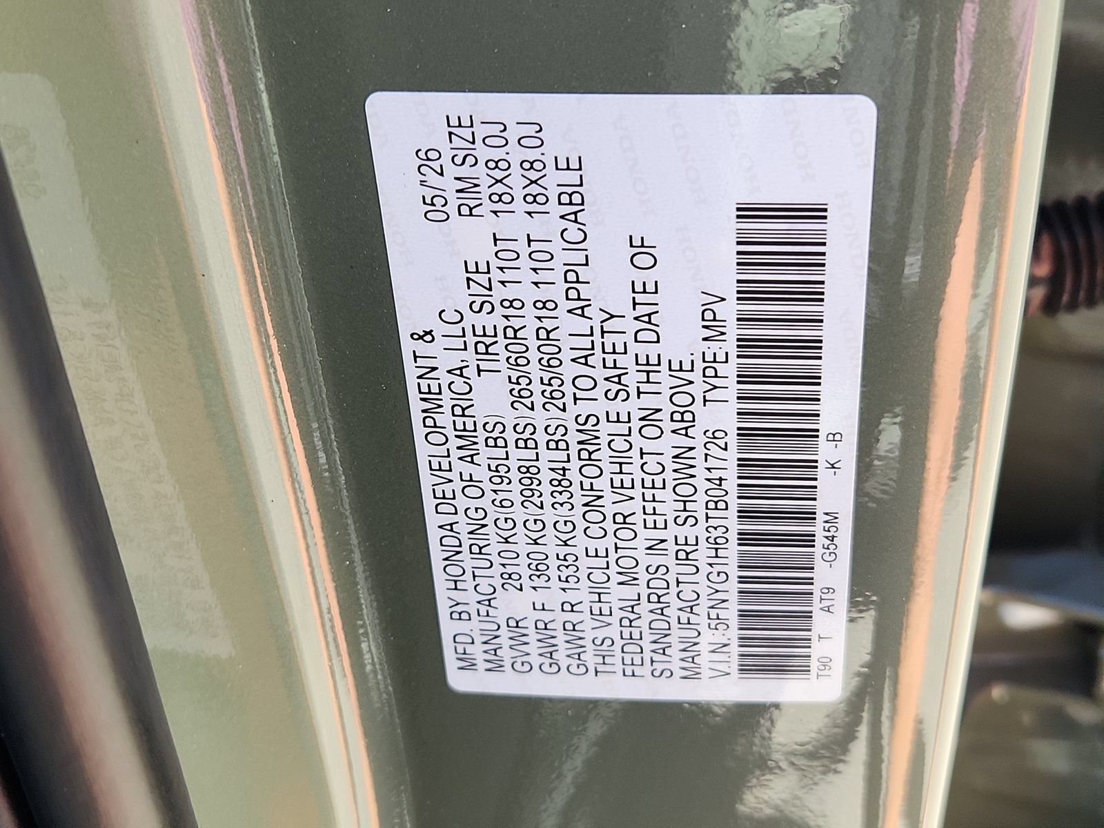 Certified 2026 Honda Pilot TrailSport image 18