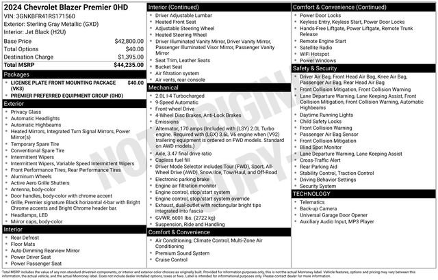 Used 2024 Chevrolet Blazer Premier FWD image 36