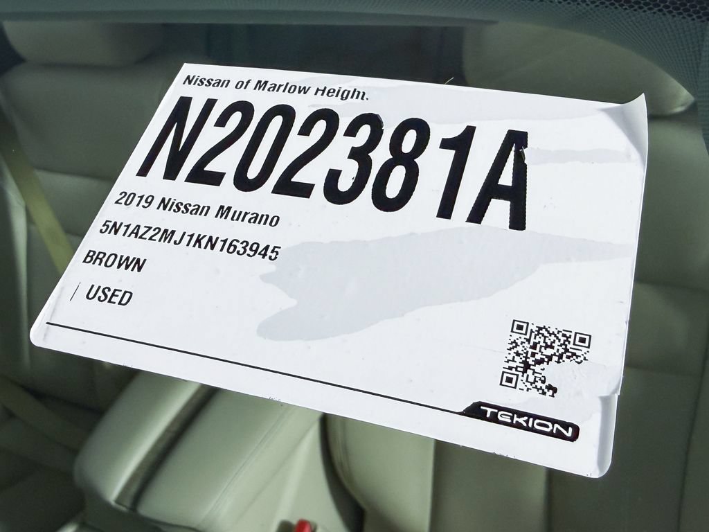 Certified 2019 Nissan Murano SL FWD image 51