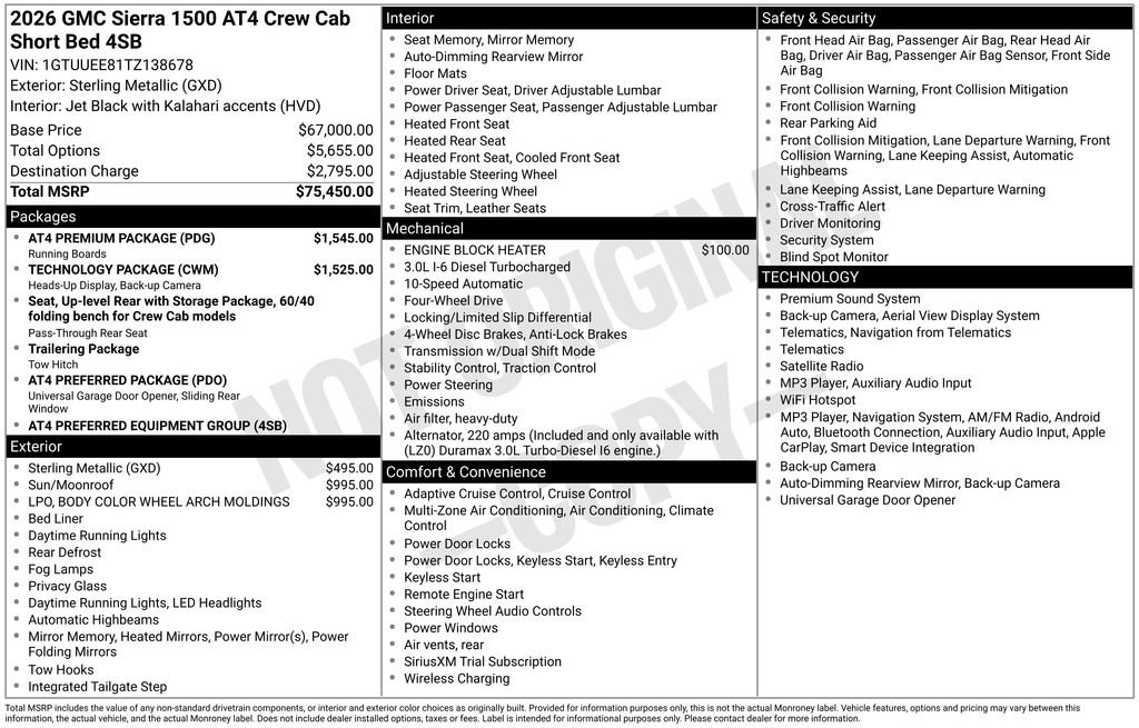Used 2026 GMC Sierra 1500 AT4 w/ AT4 Premium Package AWD/4WD image 32
