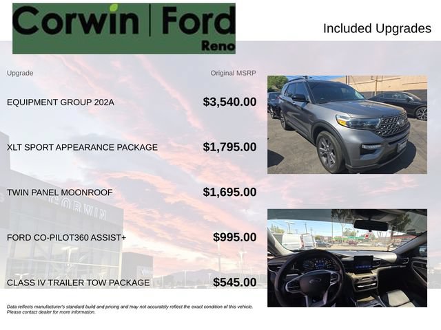 Used 2022 Ford Explorer XLT w/ Equipment Group 202A AWD/4WD image 3