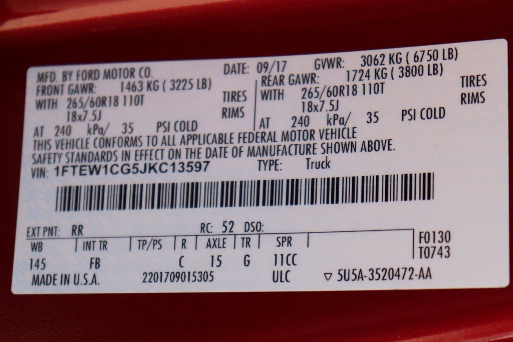 Used 2018 Ford F150 XLT w/ Equipment Group 302A Luxury image 48