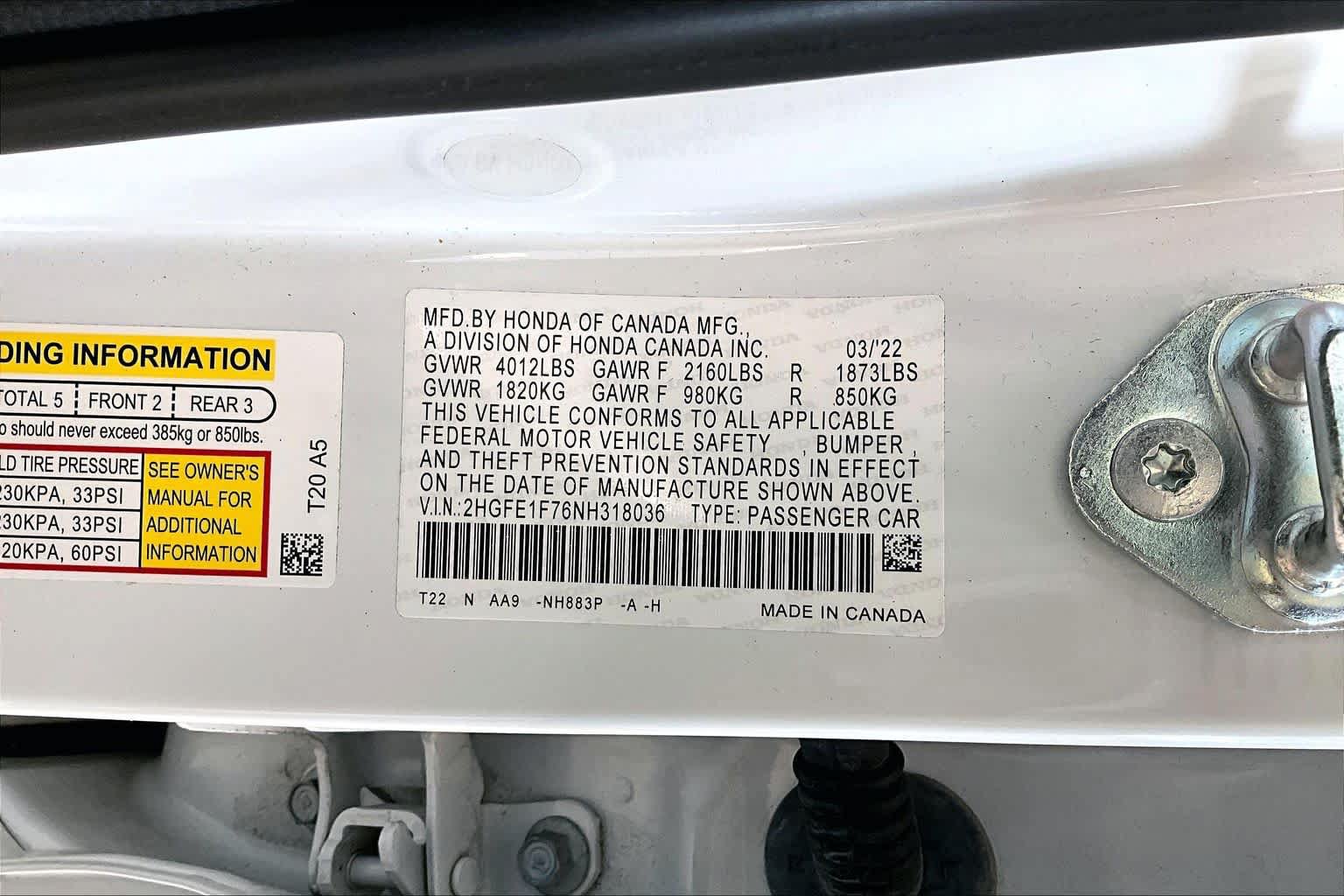 Used 2022 Honda Civic EX image 31