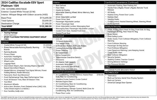 Used 2024 Cadillac Escalade ESV Sport Platinum AWD/4WD image 33