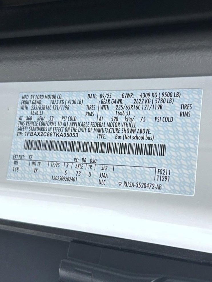 New 2026 Ford Transit 350 XL RWD image 23