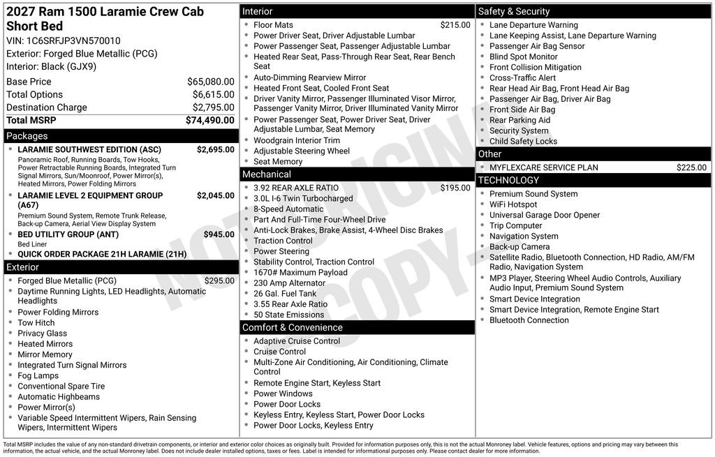 New 2027 RAM 1500 Laramie w/ Laramie Southwest Edition AWD/4WD image 6