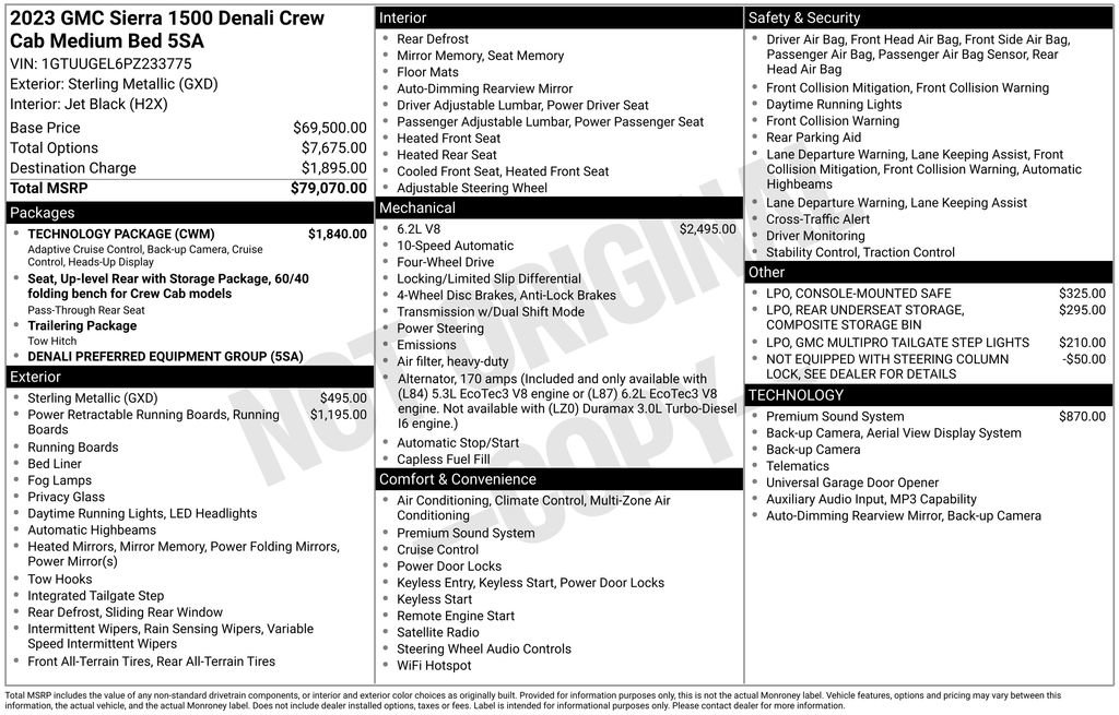 Certified 2023 GMC Sierra 1500 Denali w/ Technology Package AWD/4WD image 6