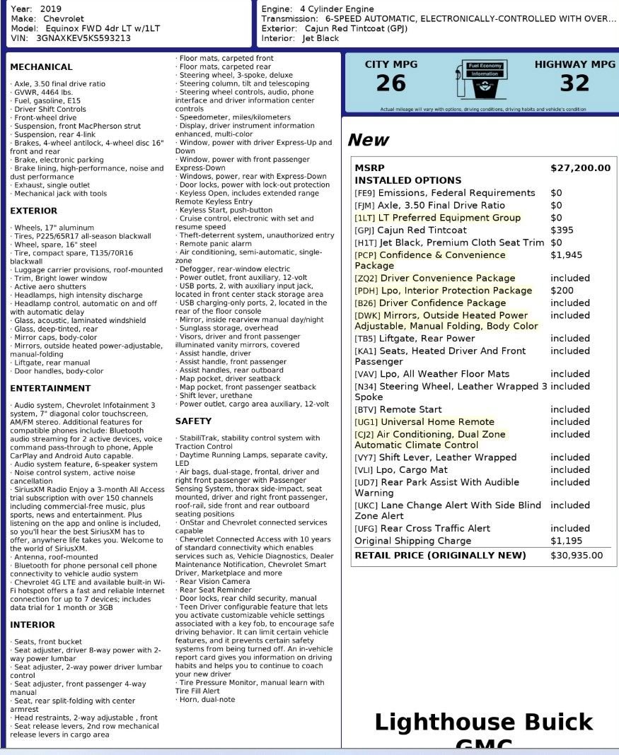 Used 2019 Chevrolet Equinox LT image 38