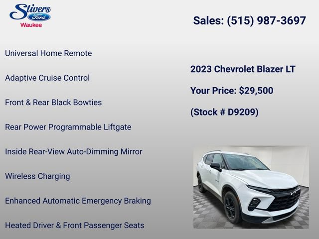 Used 2023 Chevrolet Blazer LT w/ Convenience Package AWD/4WD image 9