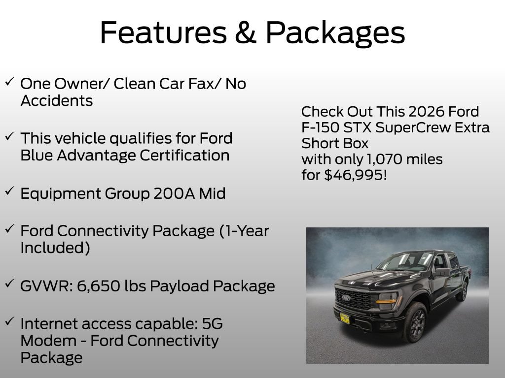 Used 2026 Ford F150 STX w/ Equipment Group 200A AWD/4WD image 4