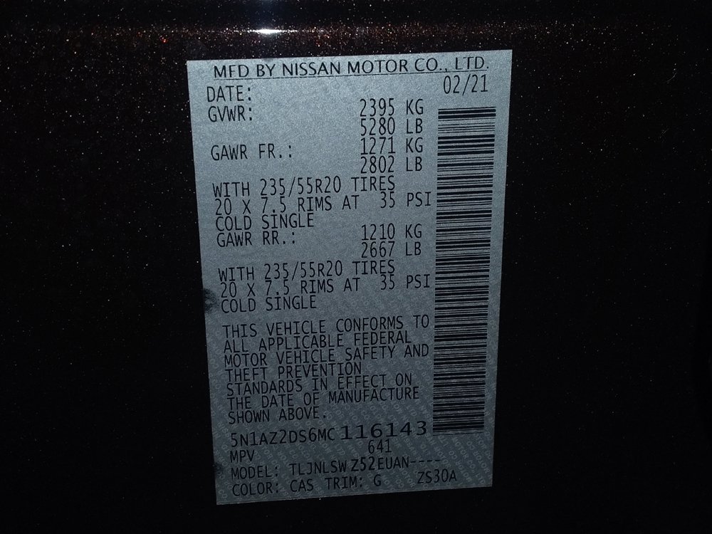 Used 2021 Nissan Murano Platinum w/ Cargo Package image 33