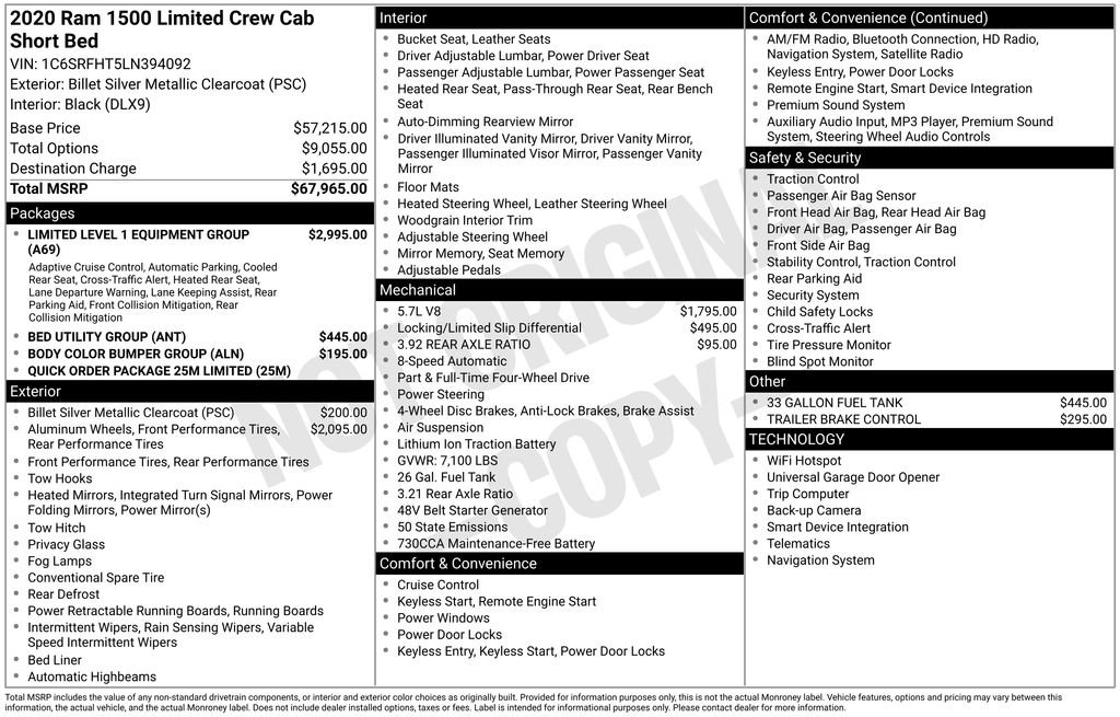 Used 2020 RAM 1500 Limited image 3