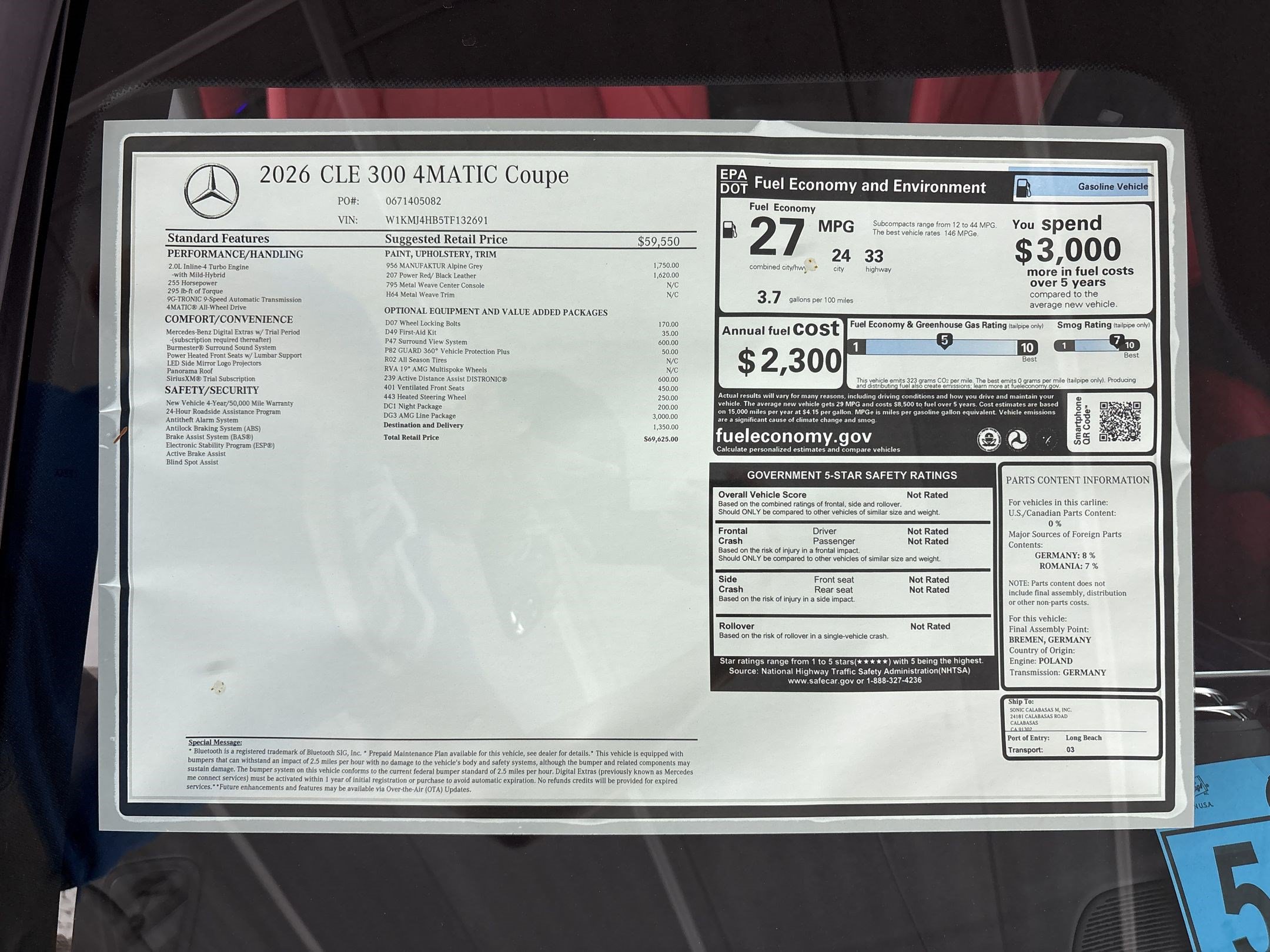 New 2026 Mercedes-Benz CLE 300 4MATIC Coupe image 31