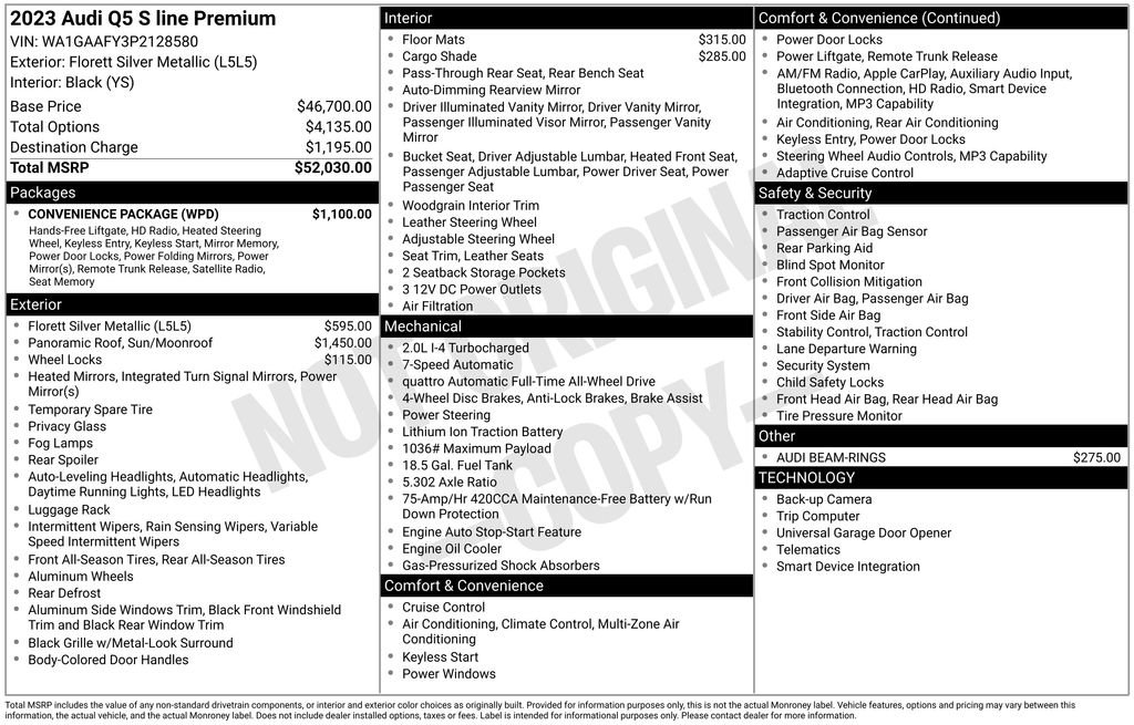 Certified 2023 Audi Q5 2.0T Premium w/ Convenience Package AWD/4WD image 44