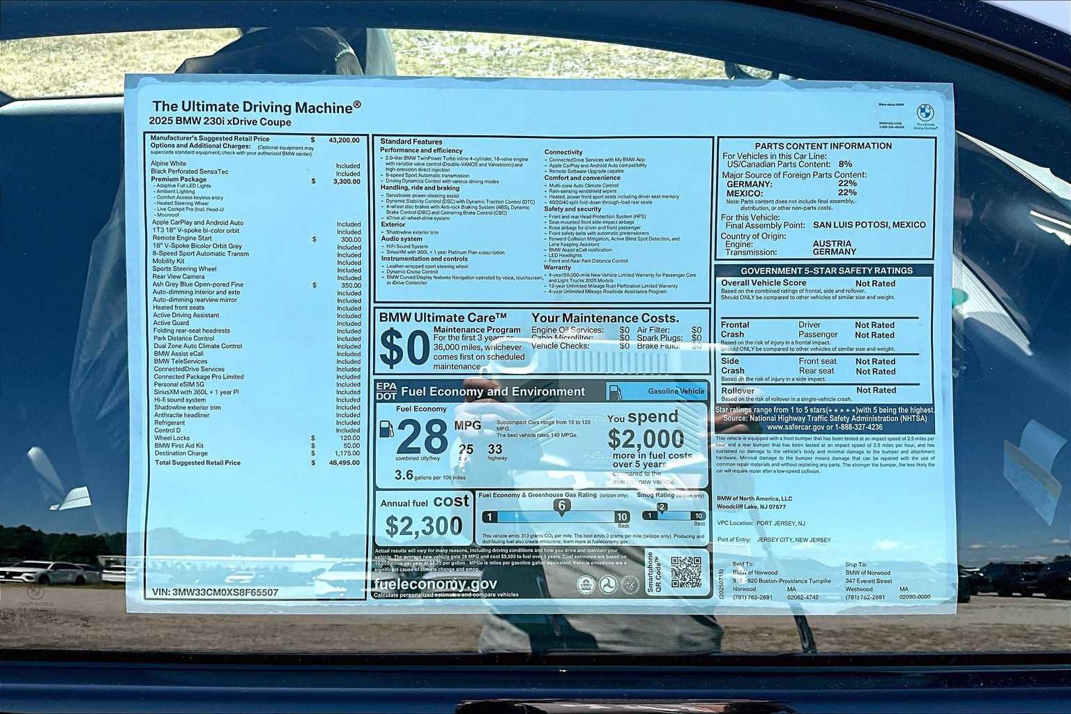 New 2025 BMW 230i xDrive Coupe w/ Premium Package AWD/4WD image 18