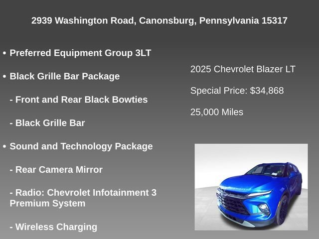 Used 2025 Chevrolet Blazer LT w/ Sound & Technology Package AWD/4WD image 2