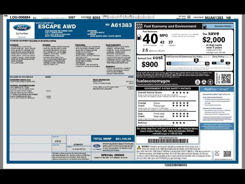 Used 2022 Ford Escape SE image 2