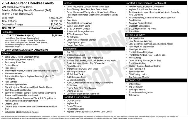 Used 2024 Jeep Grand Cherokee Laredo w/ Luxury Tech Group I AWD/4WD image 23