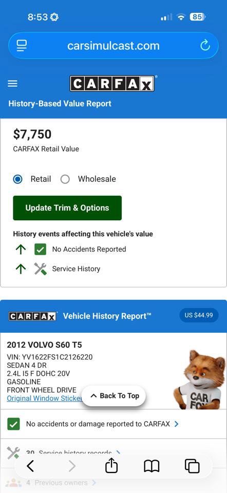 Used 2012 Volvo S60 T5 image 13