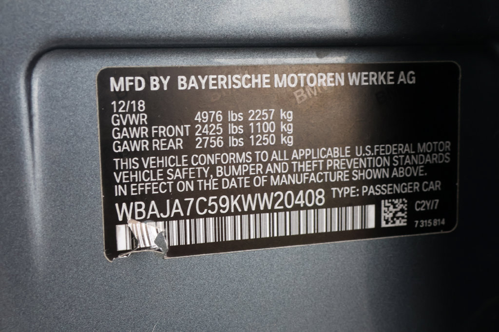 Used 2019 BMW 530i xDrive w/ Convenience Package AWD/4WD image 42