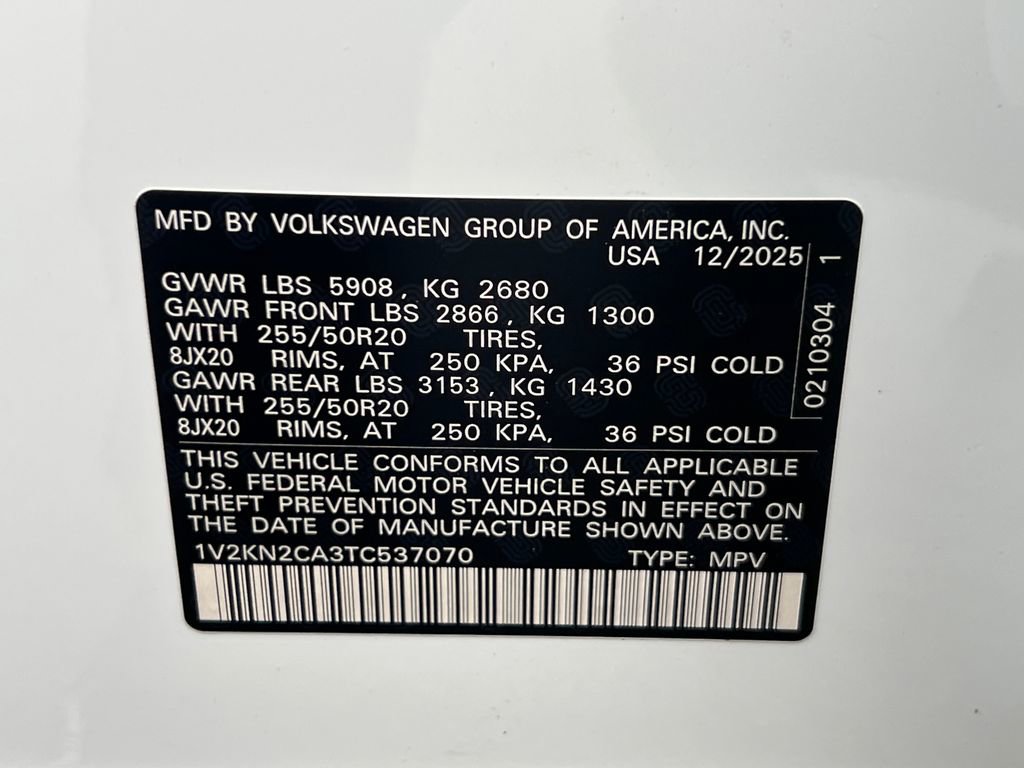 New 2026 Volkswagen Atlas SE image 31