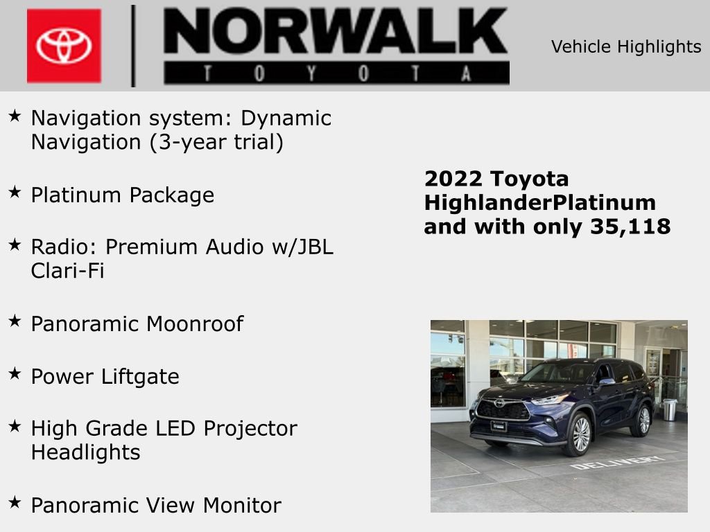 Used 2022 Toyota Highlander Platinum AWD/4WD image 10