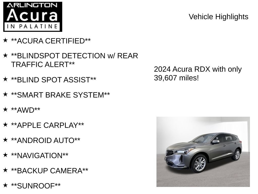 Certified 2024 Acura RDX SH-AWD image 7