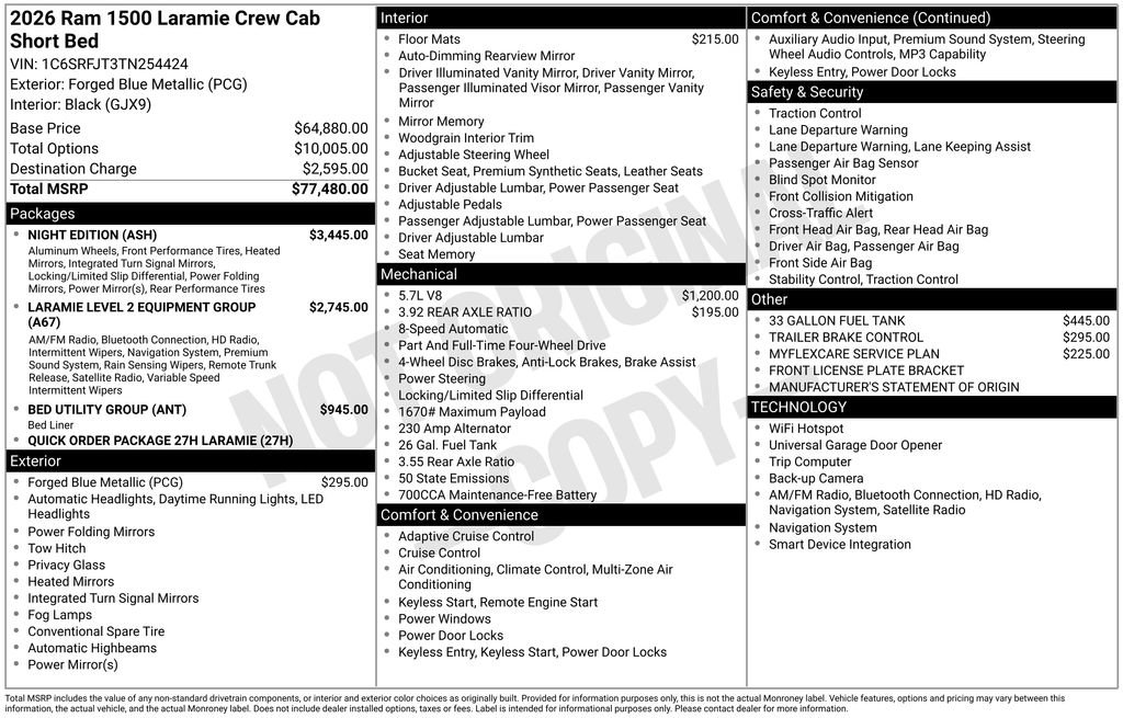 Used 2026 RAM 1500 Laramie w/ Night Edition AWD/4WD image 37