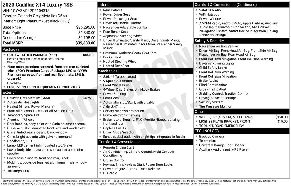 Used 2023 Cadillac XT4 Luxury w/ Cold Weather Package image 41