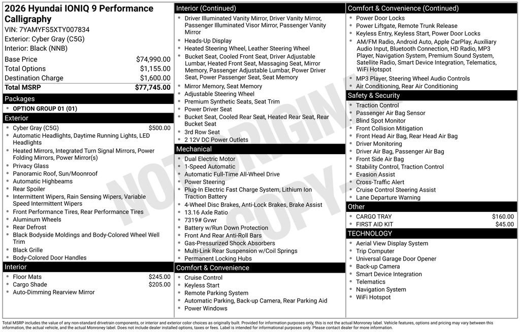 New 2026 Hyundai Ioniq 9 Calligraphy image 6