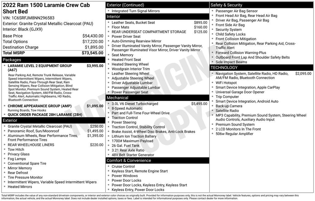 Used 2022 RAM 1500 Laramie AWD/4WD image 2