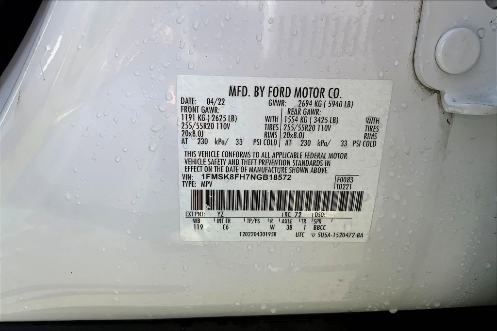 Used 2022 Ford Explorer Limited w/ Equipment Group 301A image 14