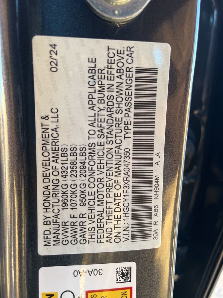 Certified 2024 Honda Accord EX image 10