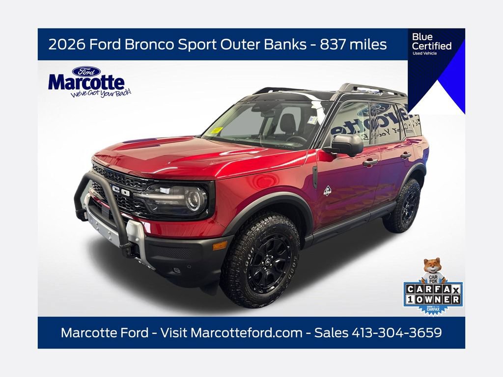Certified 2026 Ford Bronco Sport Outer Banks w/ Sasquatch Outer Banks Package AWD/4WD 360° Tour