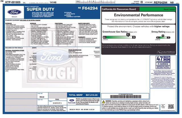 Used 2024 Ford F350 Platinum w/ FX4 Off-Road Package AWD/4WD image 50