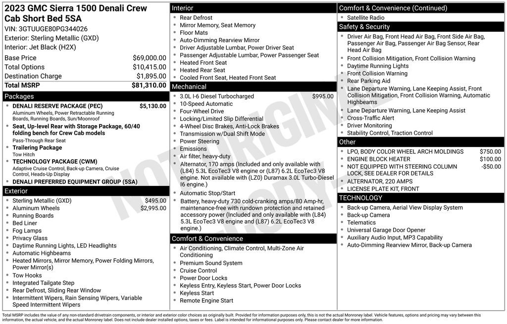Used 2023 GMC Sierra 1500 Denali w/ Denali Reserve Package AWD/4WD image 45