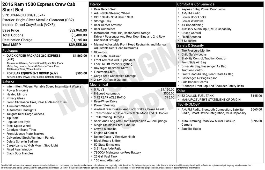 Used 2016 RAM 1500 Express image 4