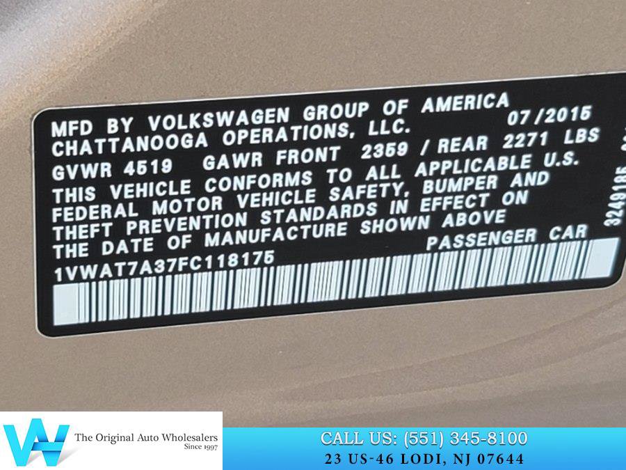 Used 2015 Volkswagen Passat 1.8T Limited Edition FWD image 26