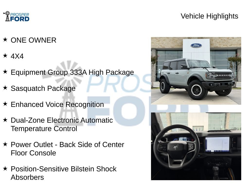 Used 2023 Ford Bronco Badlands w/ Sasquatch Package AWD/4WD image 5