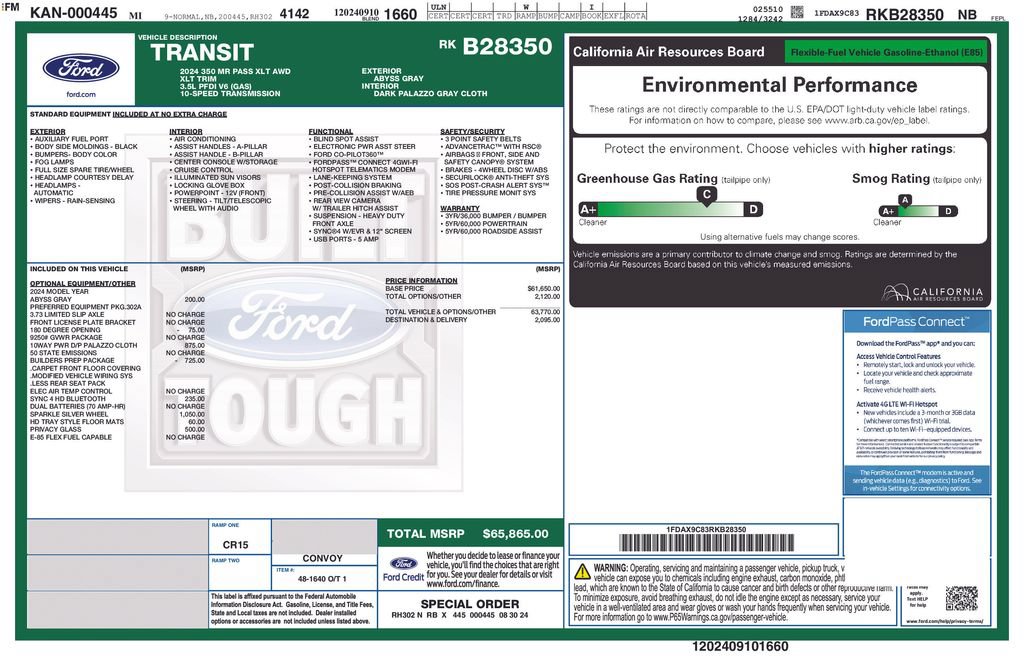 Certified 2024 Ford Transit 350 XLT AWD/4WD image 3