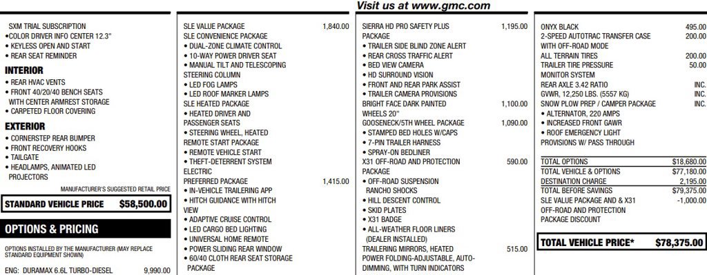 Certified 2025 GMC Sierra 3500 SLE w/ SLE Value Package AWD/4WD image 2
