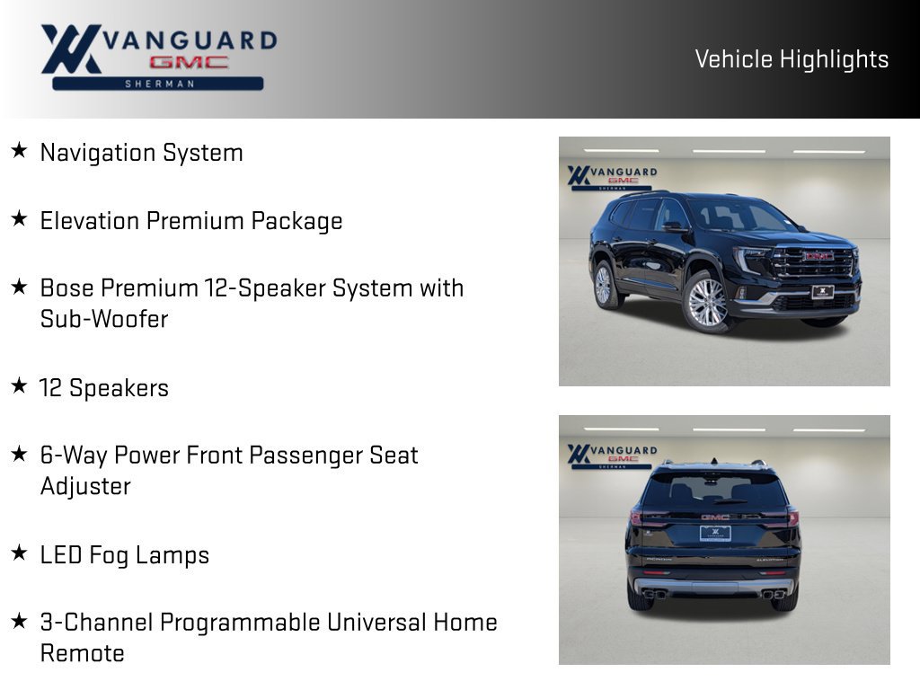 New 2027 GMC Acadia Elevation w/ Elevation Premium Package FWD image 10