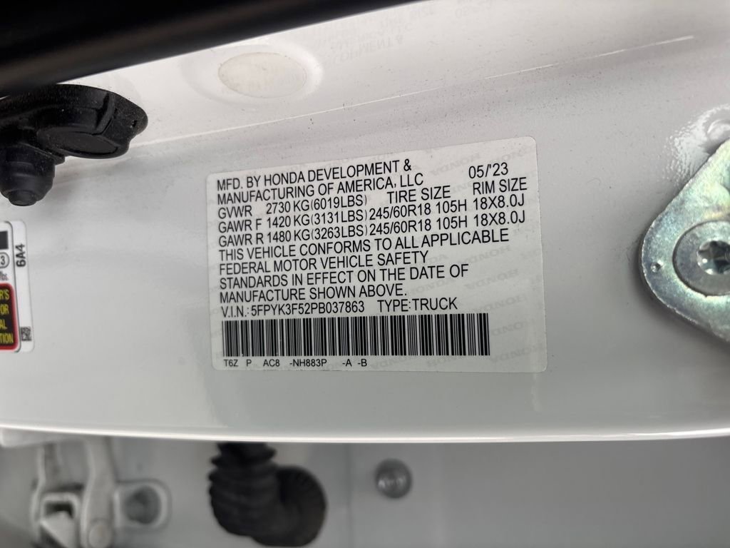 Certified 2023 Honda Ridgeline RTL image 33