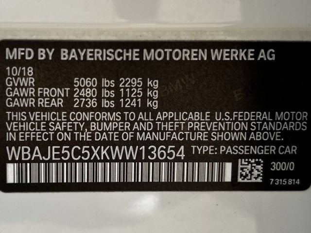 Used 2019 BMW 540i w/ M Sport Package RWD image 38