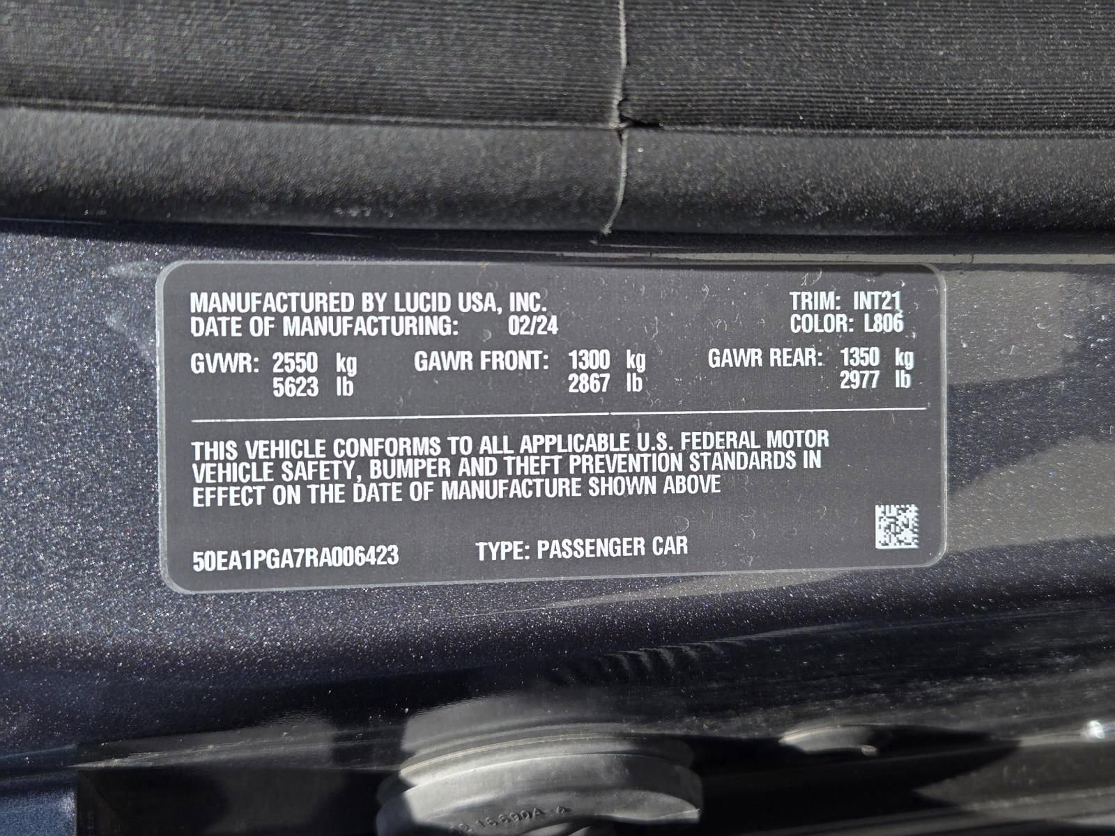 Used 2024 Lucid Air Pure RWD image 25
