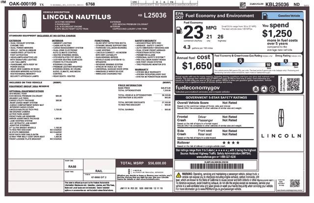 Used 2019 Lincoln Nautilus Reserve FWD image 23