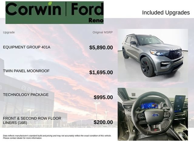 Certified 2023 Ford Explorer ST w/ Equipment Group 401A AWD/4WD image 3