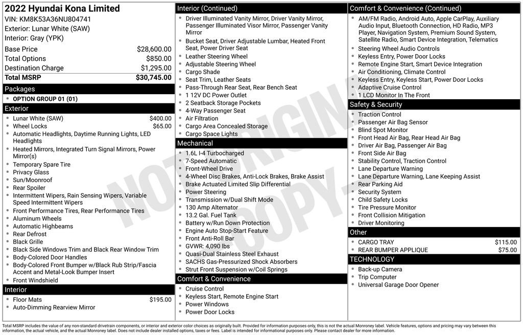 Used 2022 Hyundai Kona Limited image 15